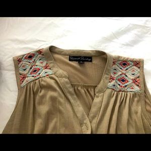 Tan sleeves French Laundry button shirt
